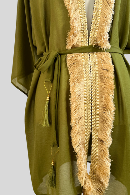 Kaftan Olive Oasis Boho-Stil