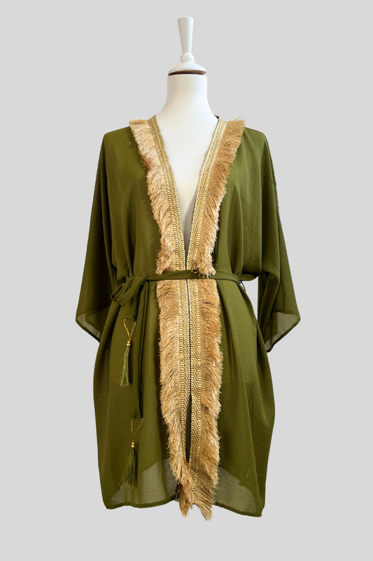 Kaftan Olive Oasis Boho-Stil